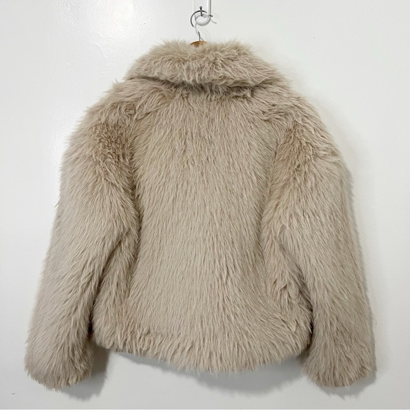 Zara Faux Fur Shaggy Jacket Size Medium - Picture 5 of 10